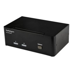 StarTech.com 2-Port DisplayPort KVM Switch - Dual-Monitor - 4K 60 - with Audio & USB Peripheral Support - DP 1.2 - USB Hub