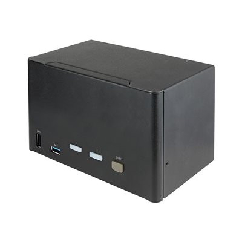 StarTech.com 2 Port Quad Monitor DisplayPort KVM Switch, 4K 60Hz UHD HDR, Desktop 4K DP 1.2 KVM with 2 Port USB 3.0 Hub (5Gbps)