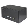 StarTech.com 2 Port Triple Monitor DisplayPort KVM Switch, 4K 60Hz UHD HDR, Desktop 4K DP 1.2 KVM with 2 Port USB 3.0 Hub