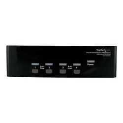 StarTech.com 4 Port DVI VGA Dual Monitor KVM Switch USB with Audio and USB 2.0 Hub (SV431DDVDUA) - Přepínač KVM / audio / USB