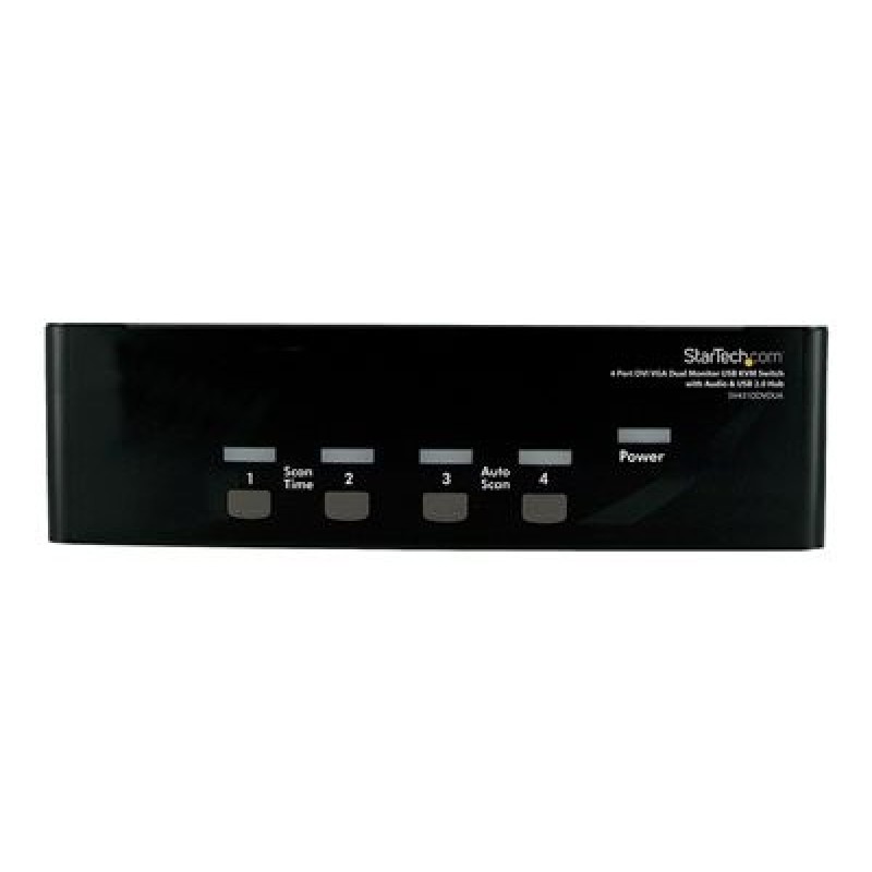 StarTech.com 4 Port DVI VGA Dual Monitor KVM Switch USB with Audio and USB 2.0 Hub (SV431DDVDUA) - Přepínač KVM / audio / USB
