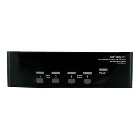 StarTech.com 4 Port DVI VGA Dual Monitor KVM Switch USB with Audio and USB 2.0 Hub (SV431DDVDUA) - Přepínač KVM / audio / USB