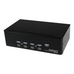 StarTech.com 4-Port Dual KVM Switch with Audio for DVI Computers - Built-in USB Hub (SV431DD2DUA) - Prepínac KVM / audio / USB
