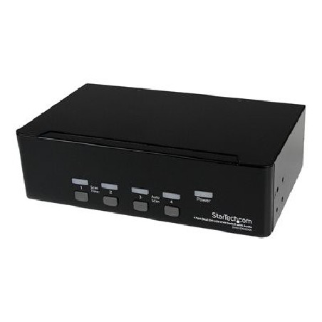 StarTech.com 4-Port Dual KVM Switch with Audio for DVI Computers - Built-in USB Hub (SV431DD2DUA) - Prepínac KVM / audio / USB