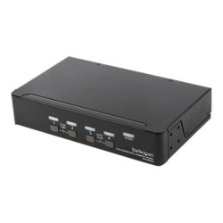 StarTech.com 4 Port DisplayPort KVM Switch, 4K 60Hz, Single Display, Dual Port UHD DP 1.2 USB KVM Switch with Integrated USB