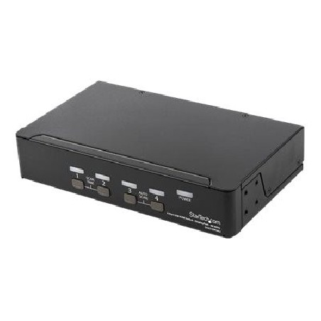 StarTech.com 4 Port DisplayPort KVM Switch, 4K 60Hz, Single Display, Dual Port UHD DP 1.2 USB KVM Switch with Integrated USB