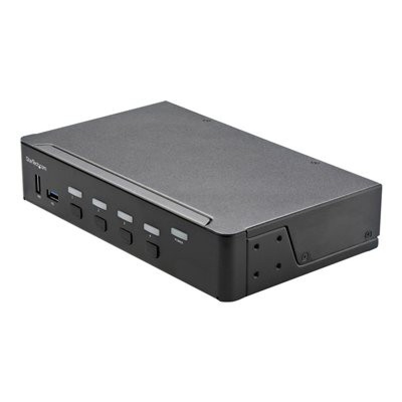 StarTech.com 4 Port HDMI KVM Switch, Single Monitor 4K 60Hz Ultra HD HDR, Desktop HDMI 2.0 KVM Switch with 2 Port USB 3.0 Hub