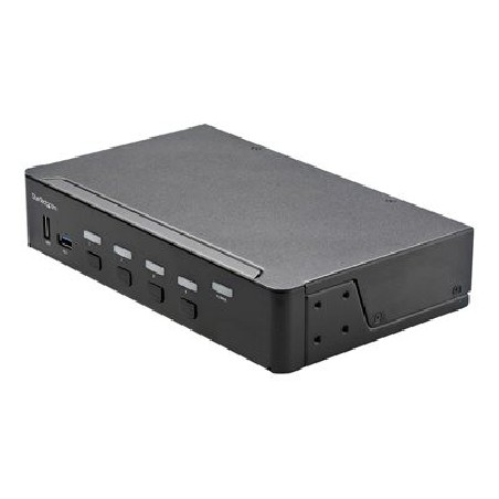 StarTech.com 4 Port HDMI KVM Switch, Single Monitor 4K 60Hz Ultra HD HDR, Desktop HDMI 2.0 KVM Switch with 2 Port USB 3.0 Hub