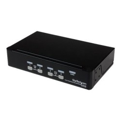 StarTech.com 4-Port USB KVM Swith with OSD - TAA Compliant - 1U Rack Mountable VGA KVM Switch (SV431DUSBU) - Prepínac KVM - 4 x