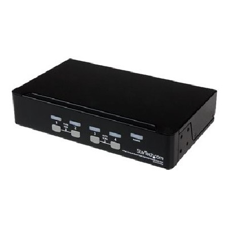 StarTech.com 4-Port USB KVM Swith with OSD - TAA Compliant - 1U Rack Mountable VGA KVM Switch (SV431DUSBU) - Prepínac KVM - 4 x