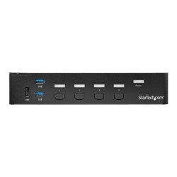 StarTech.com 4 Port DisplayPort KVM Switch - DP KVM Switch with Audio and Built-in USB 3.0 Hub for Peripherals - 4K 30Hz