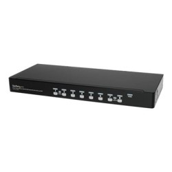 StarTech.com 8 Port 1U Rackmount USB KVM Switch Kit with OSD and Cables - Rack mount KVM - VGA KVM Switch - 8 Port KVM Switch