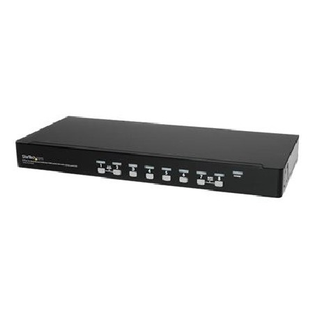 StarTech.com 8 Port 1U Rackmount USB KVM Switch Kit with OSD and Cables - Rack mount KVM - VGA KVM Switch - 8 Port KVM Switch