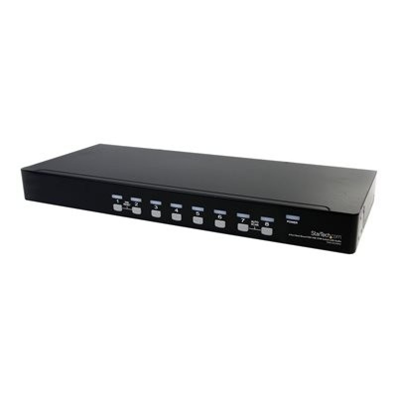 StarTech.com 8 Port VGA KVM Switch - 1U Rack Mount - USB VGA KVM Switch with Audio - 1920 x 1440 @60hz - KVM Video Switch