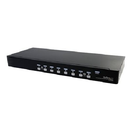 StarTech.com 8 Port VGA KVM Switch - 1U Rack Mount - USB VGA KVM Switch with Audio - 1920 x 1440 @60hz - KVM Video Switch