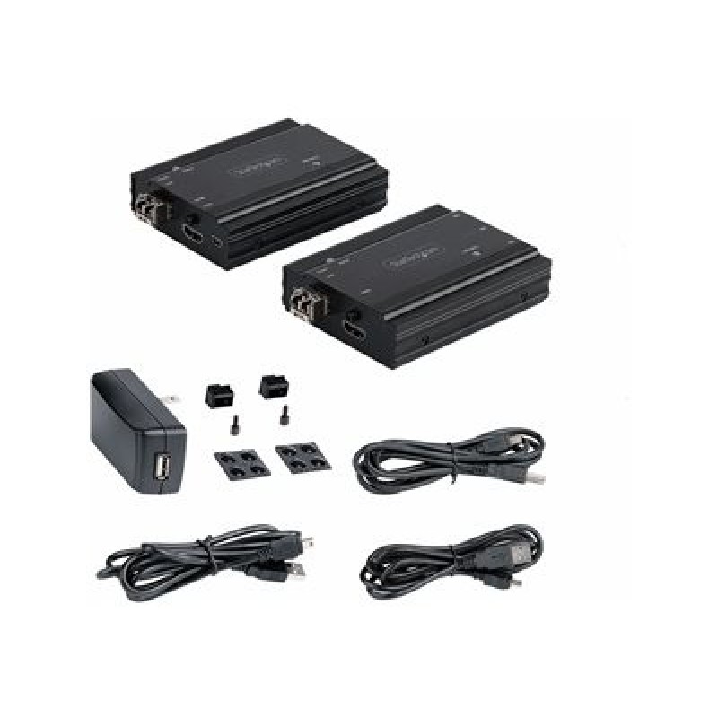 StarTech.com 4K HDMI KVM Extender over Fiber, HDMI Video & USB over Fiber, up to 984ft/300m (MultiMode), 10G MMF SFP+ modules