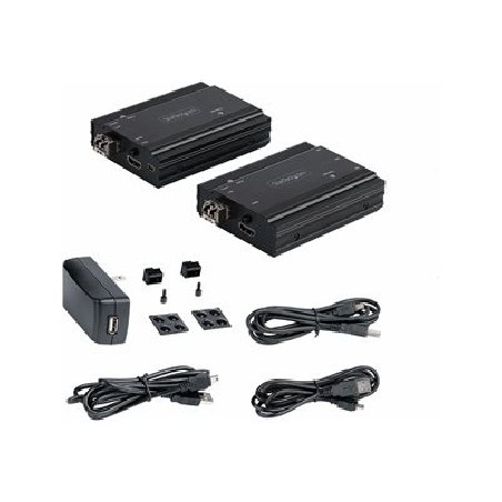 StarTech.com 4K HDMI KVM Extender over Fiber, HDMI Video & USB over Fiber, up to 984ft/300m (MultiMode), 10G MMF SFP+ modules