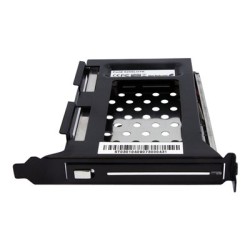 StarTech.com 2.5in SATA Removable Hard Drive Bay for PC Expansion Slot - Storage bay adapter - black - S25SLOTR - Bay adaptér