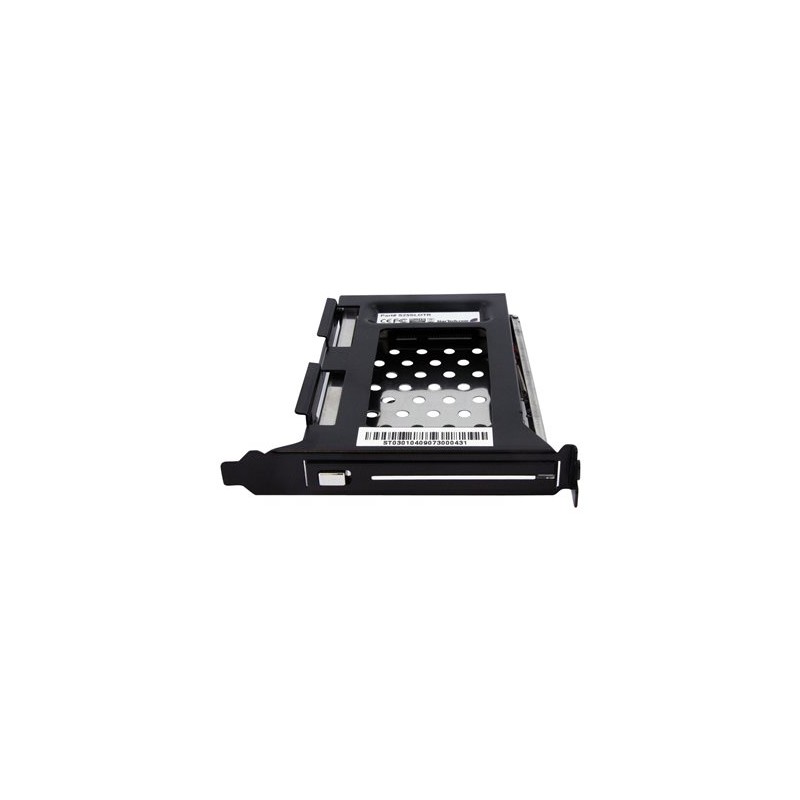 StarTech.com 2.5in SATA Removable Hard Drive Bay for PC Expansion Slot - Storage bay adapter - black - S25SLOTR - Bay adaptér