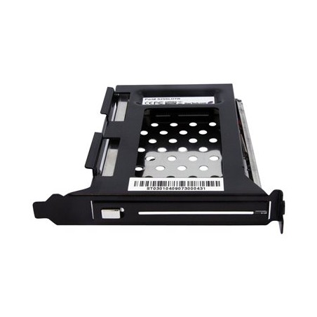 StarTech.com 2.5in SATA Removable Hard Drive Bay for PC Expansion Slot - Storage bay adapter - black - S25SLOTR - Bay adaptér