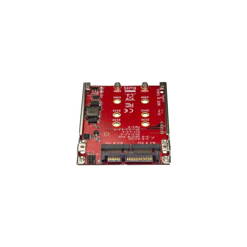 StarTech.com M.2 to SATA Adapter - Dual Slot - for 2.5in Drive Bay - RAID - M.2 SSD - M.2 Adapter - M.2 SSD Adapter (S322M225R)