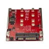 StarTech.com M.2 to SATA Adapter - Dual Slot - for 2.5in Drive Bay - RAID - M.2 SSD - M.2 Adapter - M.2 SSD Adapter (S322M225R)