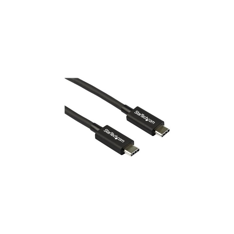 StarTech.com 2.6ft (80cm) Thunderbolt 3 Cable, 40Gbps, 100W PD, 4K/5K Video, Thunderbolt-Certified, Compatible w/ TB4/USB