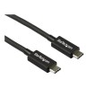 StarTech.com 2.6ft (80cm) Thunderbolt 3 Cable, 40Gbps, 100W PD, 4K/5K Video, Thunderbolt-Certified, Compatible w/ TB4/USB