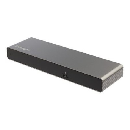 StarTech.com Thunderbolt 3 Dock, Dual 4K 60Hz Monitor TB3 Docking Station with DisplayPort, HDMI & 1080p VGA, 85W Power