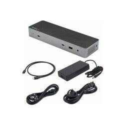StarTech.com Thunderbolt 3 Dock with USB-C Host Compatibility, Dual 4K 60Hz DisplayPort 1.4 or Dual HDMI 2.0 Monitors, Single