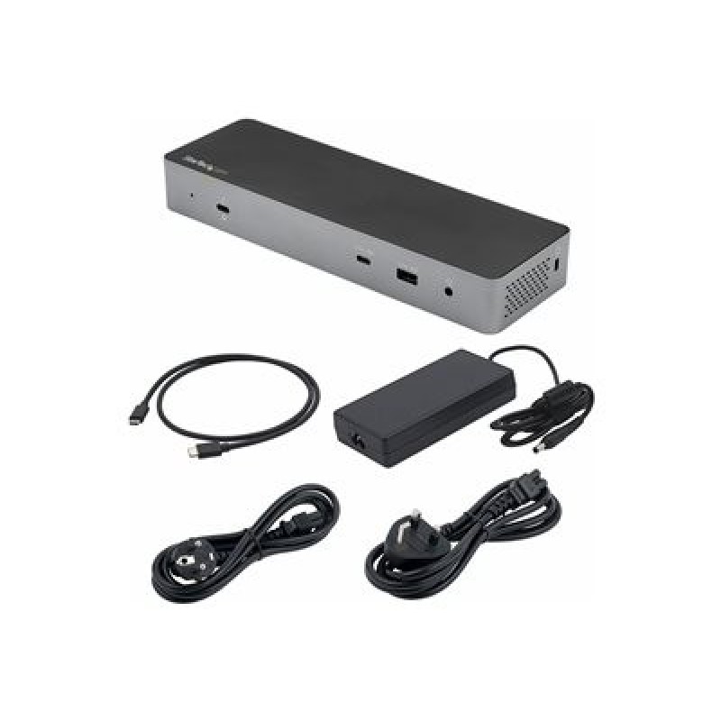 StarTech.com Thunderbolt 3 Dock with USB-C Host Compatibility, Dual 4K 60Hz DisplayPort 1.4 or Dual HDMI 2.0 Monitors, Single