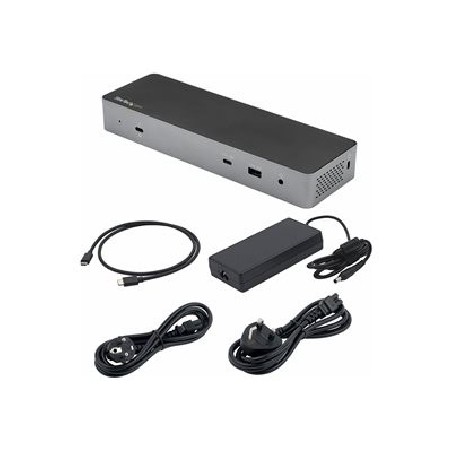 StarTech.com Thunderbolt 3 Dock with USB-C Host Compatibility, Dual 4K 60Hz DisplayPort 1.4 or Dual HDMI 2.0 Monitors, Single