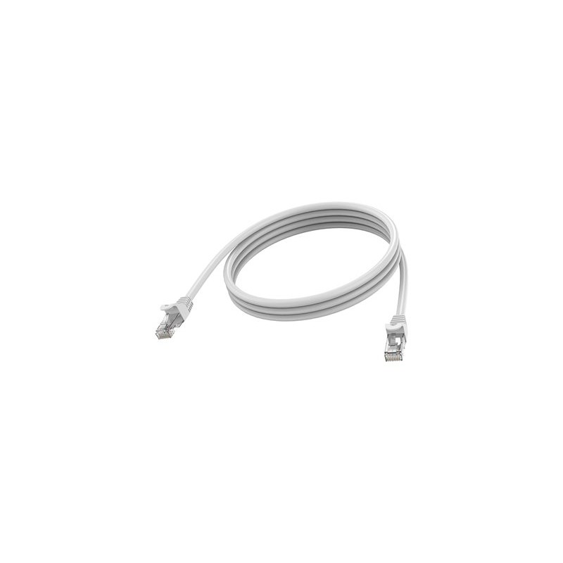 Vision - Patch kabel - RJ-45 (M) do RJ-45 (M) - 1 m - 6.2 mm - STP - CAT 6a - lisovaný, provedení bez hrbolku - bílá