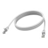 Vision - Patch kabel - RJ-45 (M) do RJ-45 (M) - 1 m - 6.2 mm - STP - CAT 6a - lisovaný, provedení bez hrbolku - bílá