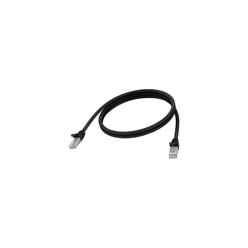 Vision - Sítový kabel - RJ-45 (M) do RJ-45 (M) - 1 m - 6.2 mm - STP - CAT 6a - lisovaný, provedení bez hrbolku - cerná