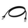 Vision - Sítový kabel - RJ-45 (M) do RJ-45 (M) - 1 m - 6.2 mm - STP - CAT 6a - lisovaný, provedení bez hrbolku - cerná