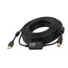 Vision - Kabel USB - USB (M) do USB typ B (M) - USB 2.0 - 10 m - aktivní inline booster - černá