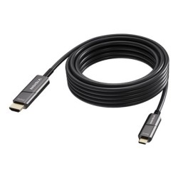 VISION - Kabel adaptéru - USB-C s piny (male) do HDMI s piny (male) - 10 m - optické vlákno - cerná - podpora 4K60 Hz (3840 x