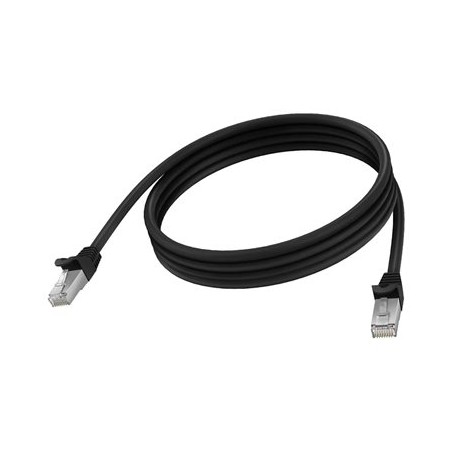 Vision - Sítový kabel - RJ-45 (M) do RJ-45 (M) - 2 m - 6.2 mm - STP - CAT 6a - lisovaný, provedení bez hrbolku - cerná