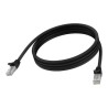 Vision - Sítový kabel - RJ-45 (M) do RJ-45 (M) - 2 m - 6.2 mm - STP - CAT 6a - lisovaný, provedení bez hrbolku - cerná