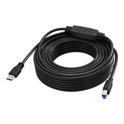 Vision - Kabel USB - USB typ A (M) do USB Type B (M) - USB 3.0 - 15 m - aktivní inline booster - cerná