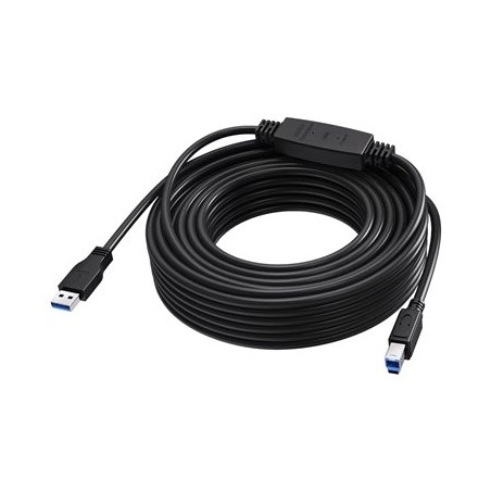 Vision - Kabel USB - USB typ A (M) do USB Type B (M) - USB 3.0 - 15 m - aktivní inline booster - cerná