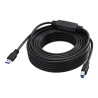 Vision - Kabel USB - USB typ A (M) do USB Type B (M) - USB 3.0 - 15 m - aktivní inline booster - cerná