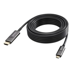 VISION - Kabel adaptéru - USB-C s piny (male) do HDMI s piny (male) - 15 m - optické vlákno - cerná - podpora 4K60 Hz (3840 x