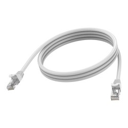 Vision - Sítový kabel - RJ-45 (M) do RJ-45 (M) - 2 m - 6.2 mm - STP - CAT 6a - lisovaný, provedení bez hrbolku - bílá