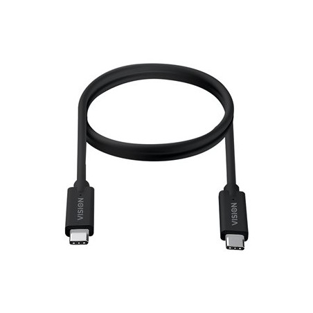Vision - USB kabel - USB-C (M) do USB-C (M) - Thunderbolt 3 / USB 3.0 / USB 3.1 Gen 1 - 3 A - 2 m - černá