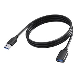 Vision - Prodlužovací šnura USB - USB typ A (F) do USB typ A (M) - USB 3.0 - 2 m - cerná