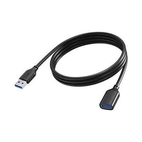Vision - Prodlužovací šnura USB - USB typ A (F) do USB typ A (M) - USB 3.0 - 2 m - cerná
