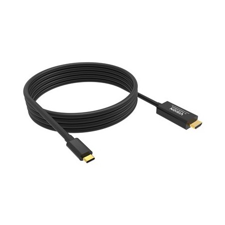 VISION - Kabel adaptéru - USB-C s piny (male) do HDMI s piny (male) - 2 m - cerná - podpora 8K UHD (7680 x 4320)