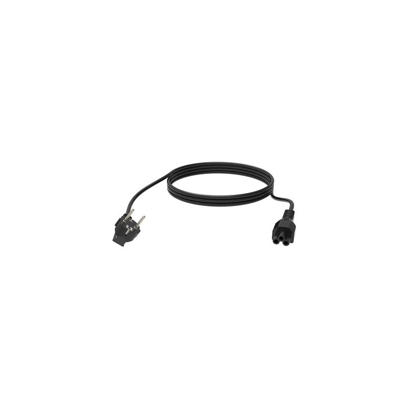 Vision - Elektrický kabel - IEC 60320 C5 do power CEE 7/7 (Z) - 250 V - 16 A - 3 m - licna - černá